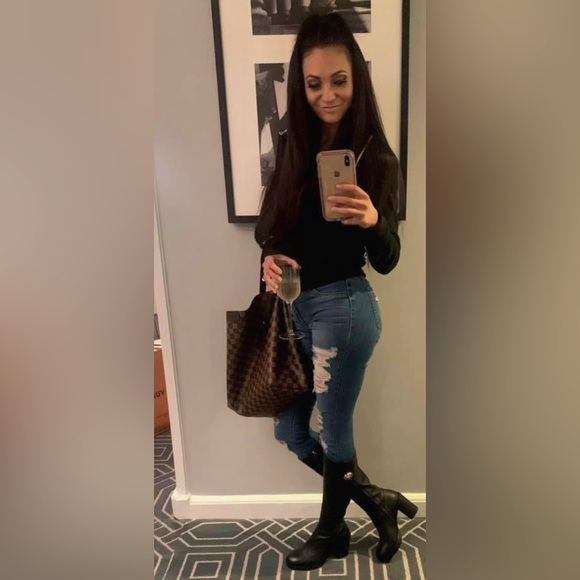 gucci interlocking G mid calf 3.5 in block heel . 15 in shaft - Picture 7 of 7